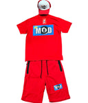 Red M8D Short Fit + Hat